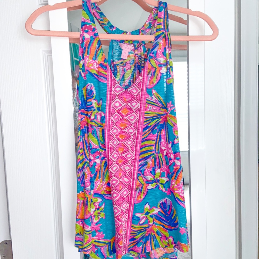 Lilly Pulitzer | XS | Minka Print Trapeze Tank Top in Sea Blue Summer Haze